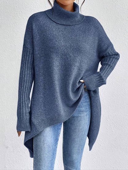 Erica – Oversized Turtleneck Knit Sweater