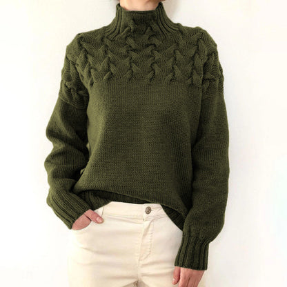 Leah – Cable Knit Turtleneck Sweater