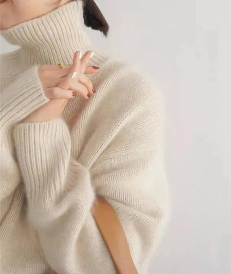 Kari – Oversized Turtleneck Knit Sweater