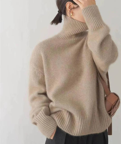 Kari – Oversized Turtleneck Knit Sweater