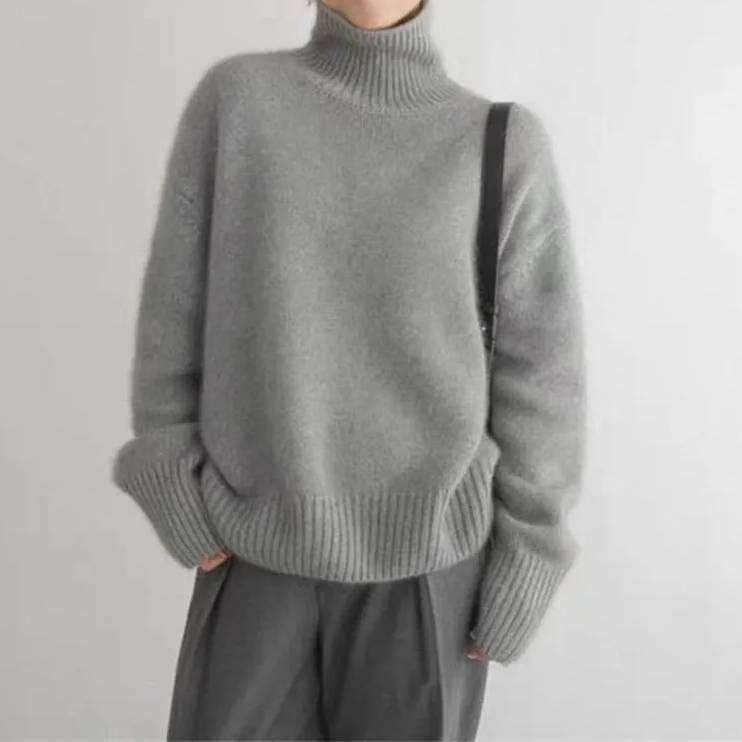 Kari – Oversized Turtleneck Knit Sweater