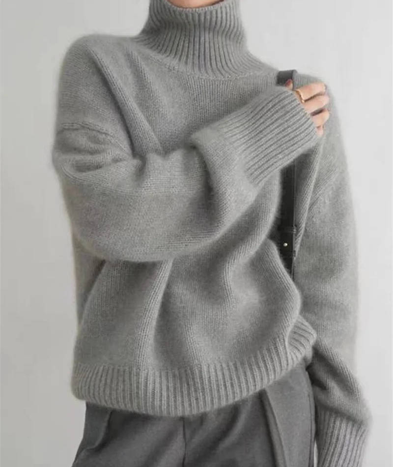 Kari – Oversized Turtleneck Knit Sweater