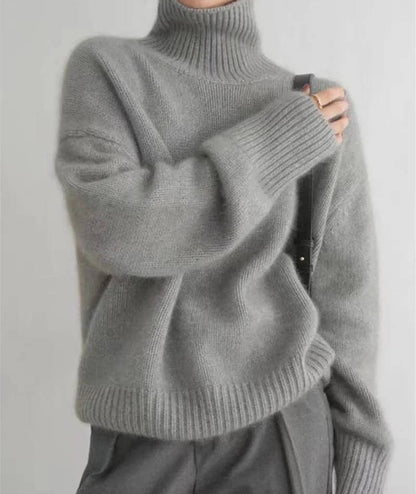 Kari – Oversized Turtleneck Knit Sweater