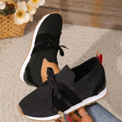 Charlene – Lace-Up Knit Sneakers