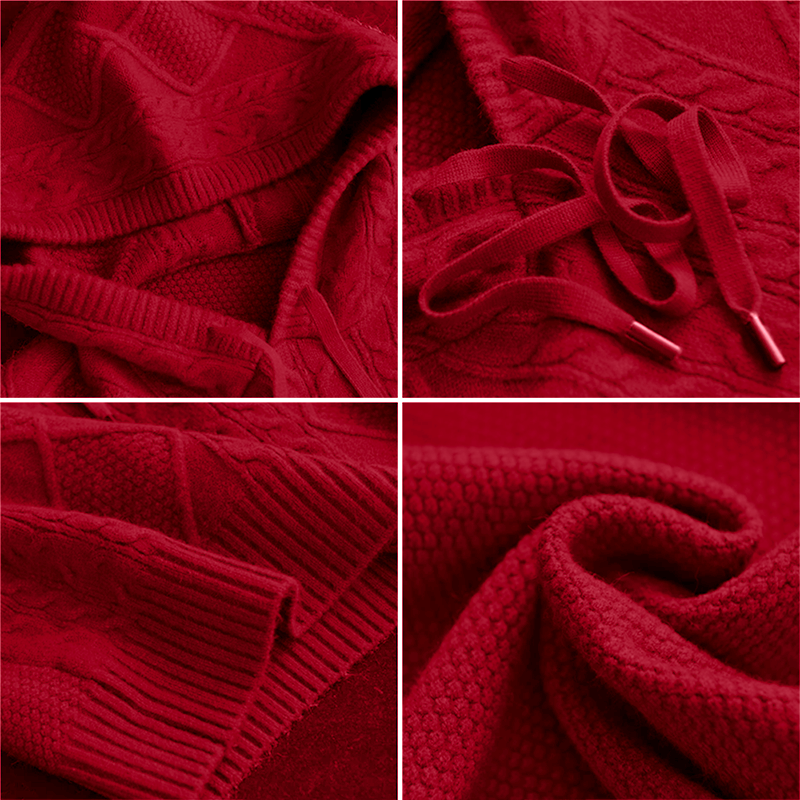 Sara – Cable Knit Hooded Sweater