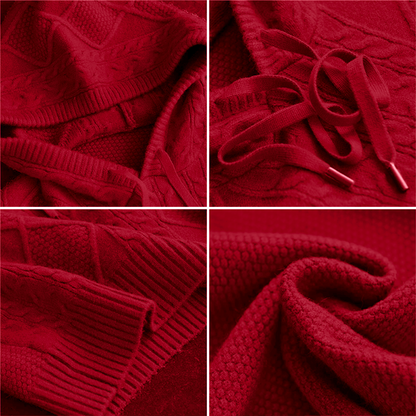 Sara – Cable Knit Hooded Sweater