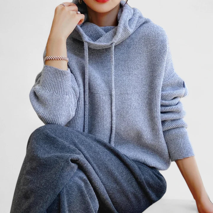 Peggy – Relaxed Knit Hooded Pullover