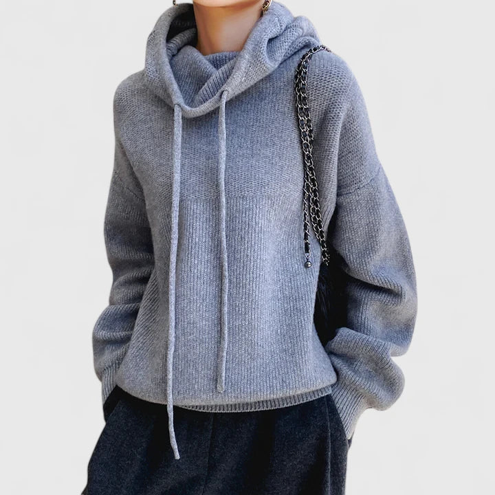 Peggy – Relaxed Knit Hooded Pullover