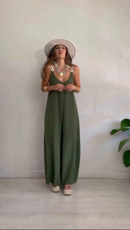 Brittany – Relaxed Wide-Leg Sleeveless Jumpsuit