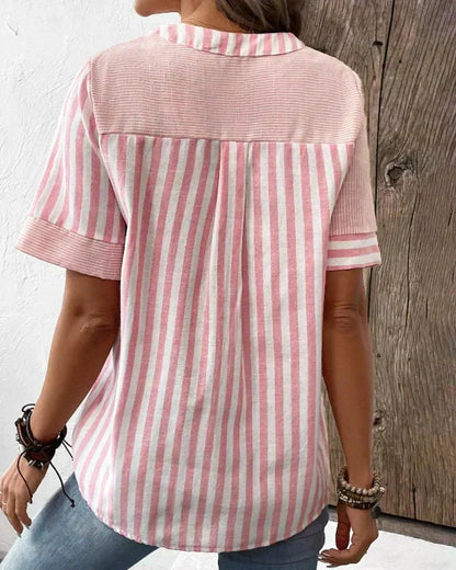 Rayna | Soft Striped Blouse