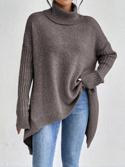 Erica – Oversized Turtleneck Knit Sweater