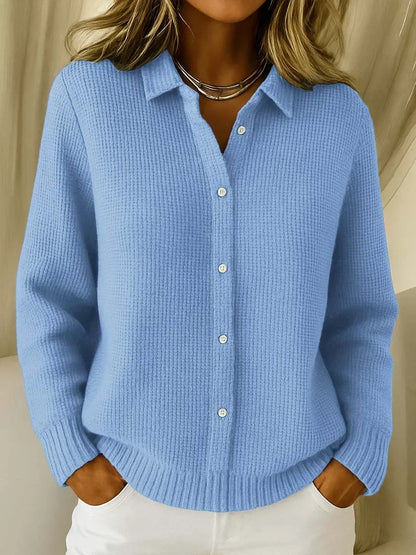 Norma – Button-Front Ribbed Knit Cardigan