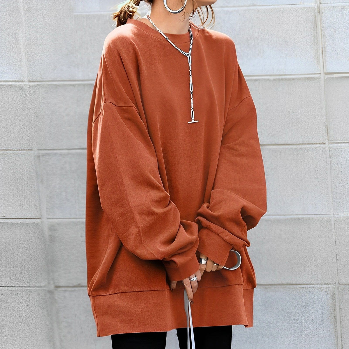 Emily – Oversized Relaxed Crewneck Sweatshirt