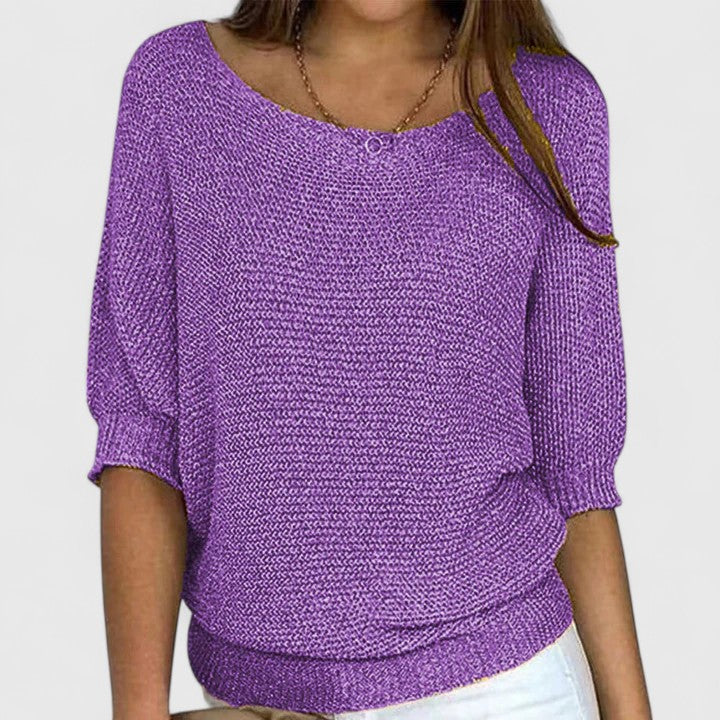 Yvonne – Relaxed Knit Batwing Pullover