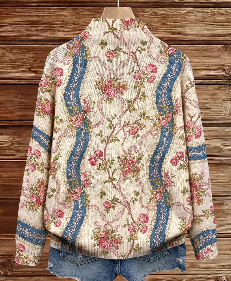 Diane – Floral Print Zip-Up Jacket