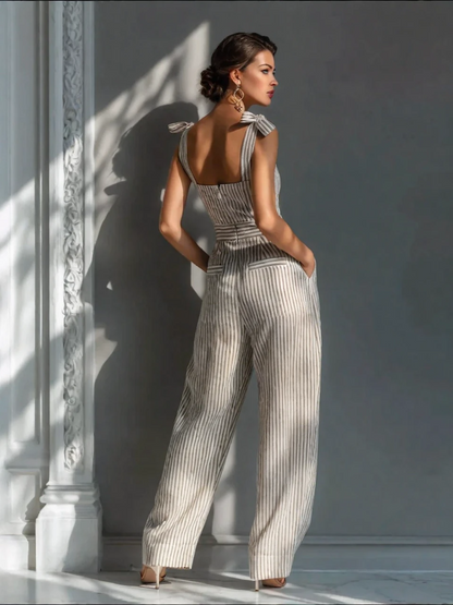 Deanna – Striped Wide-Leg Jumpsuit