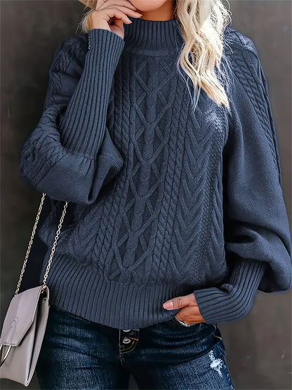 Charlotte – Cable Knit Turtleneck Sweater