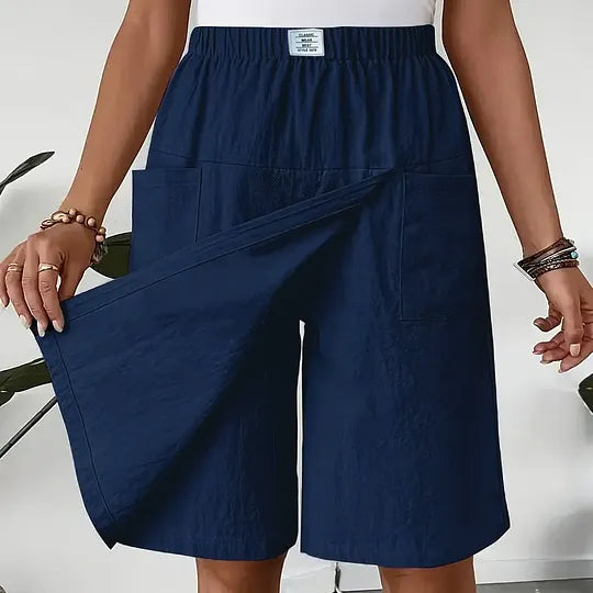 Nadine – Relaxed Wide-Leg Casual Shorts