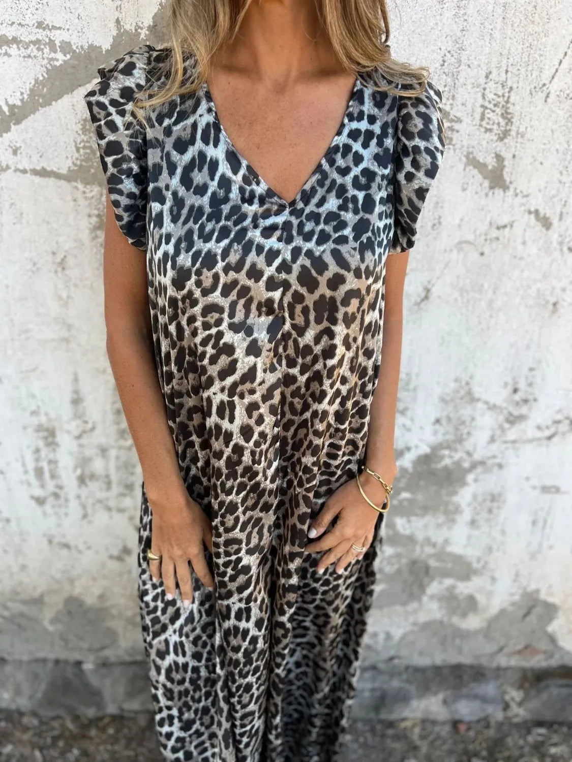 Kendall – Animal Print Tiered Midi Dress