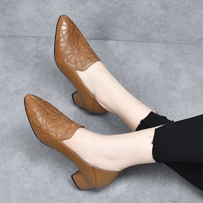 Audrina | Soft Embroidered Pumps