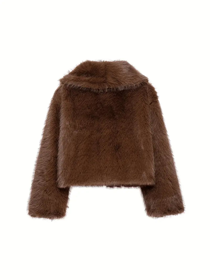 Rosemarie – Luxurious Faux Fur Cropped Jacket