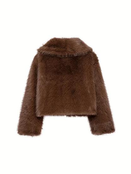 Rosemarie – Luxurious Faux Fur Cropped Jacket