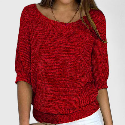 Yvonne – Relaxed Knit Batwing Pullover