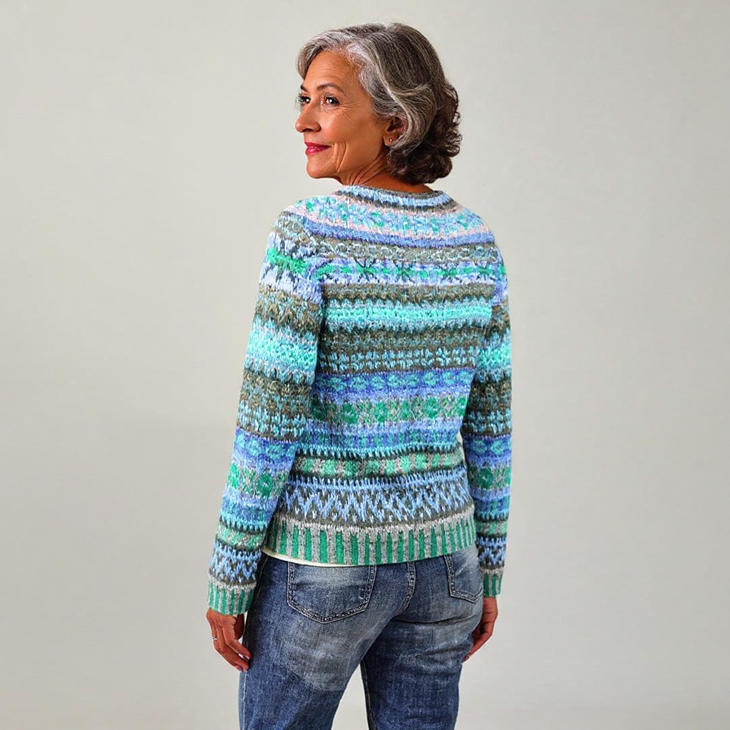 Lorraine – Striped Icelandic Knit Sweater