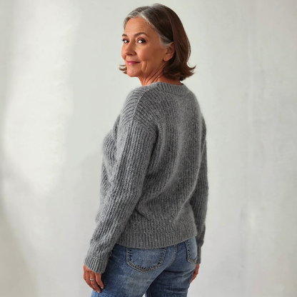 Marcella – Cozy Knit Sweater with Sheep Print