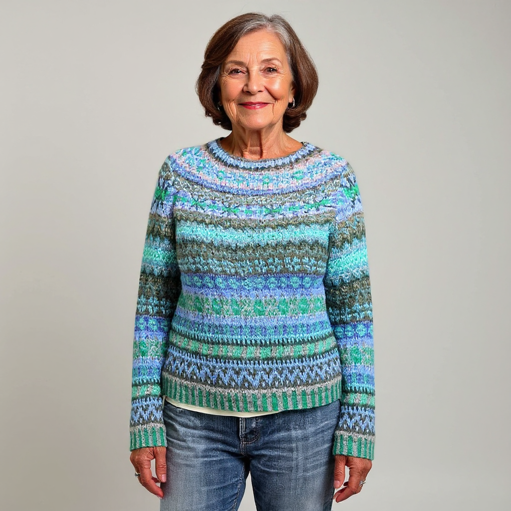 Lorraine – Striped Icelandic Knit Sweater