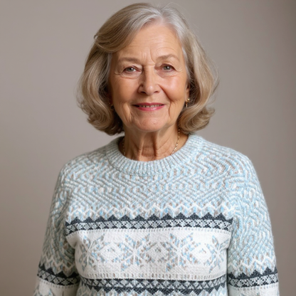 Vivien – Nordic Snowflake Knit Sweater