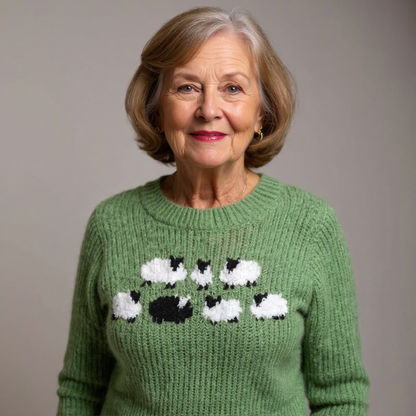 Ruby – Whimsical Sheep Knit Sweater