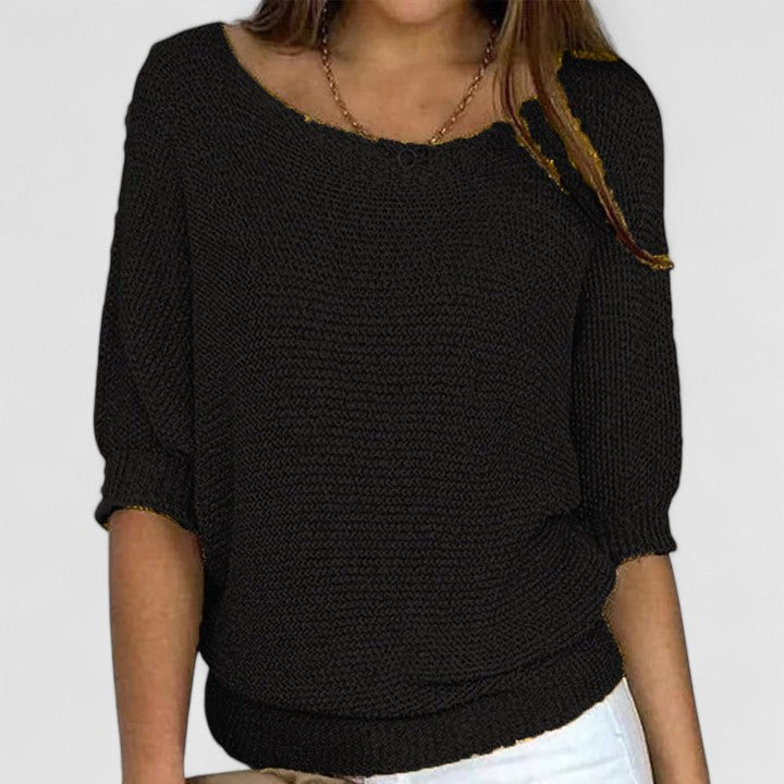 Yvonne – Relaxed Knit Batwing Pullover