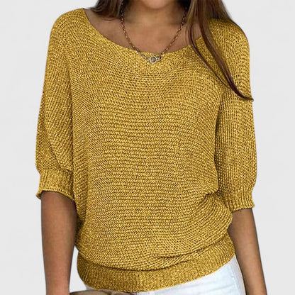 Yvonne – Relaxed Knit Batwing Pullover