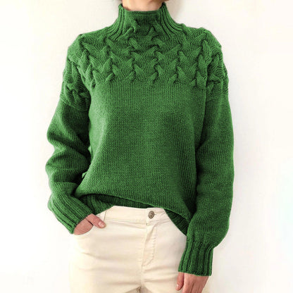 Leah – Cable Knit Turtleneck Sweater