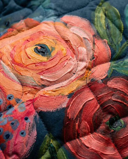 Jeanne – Vintage Floral Print Quilted Jacket