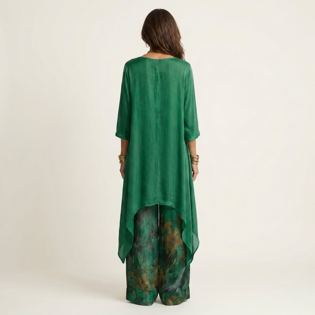 Joyce – Asymmetric Tunic and Wide-Leg Pants Set