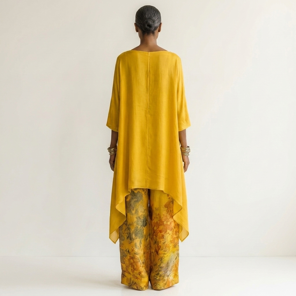 Joyce – Asymmetric Tunic and Wide-Leg Pants Set
