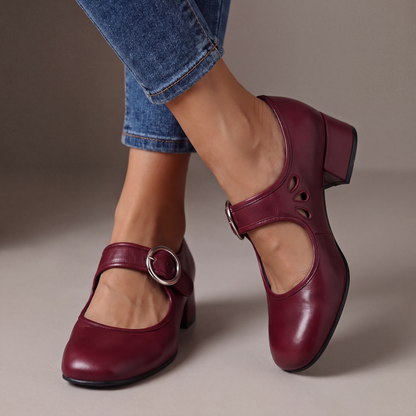 Anne – Buckle Strap Block Heel Mary Janes