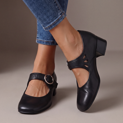 Anne – Buckle Strap Block Heel Mary Janes