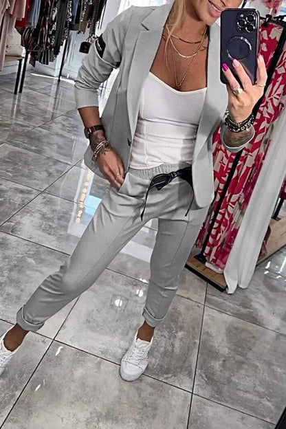 Caitlin | Relaxed Solid Color Two-Piece Set for Women