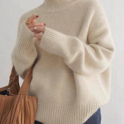 Kari – Oversized Turtleneck Knit Sweater