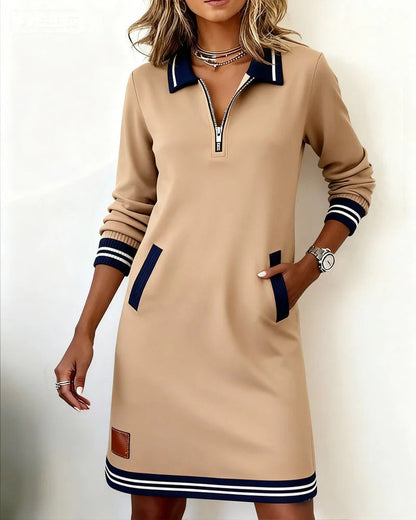 Sabrina – Zip Collar Sporty Mini Dress