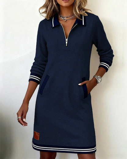 Sabrina – Zip Collar Sporty Mini Dress