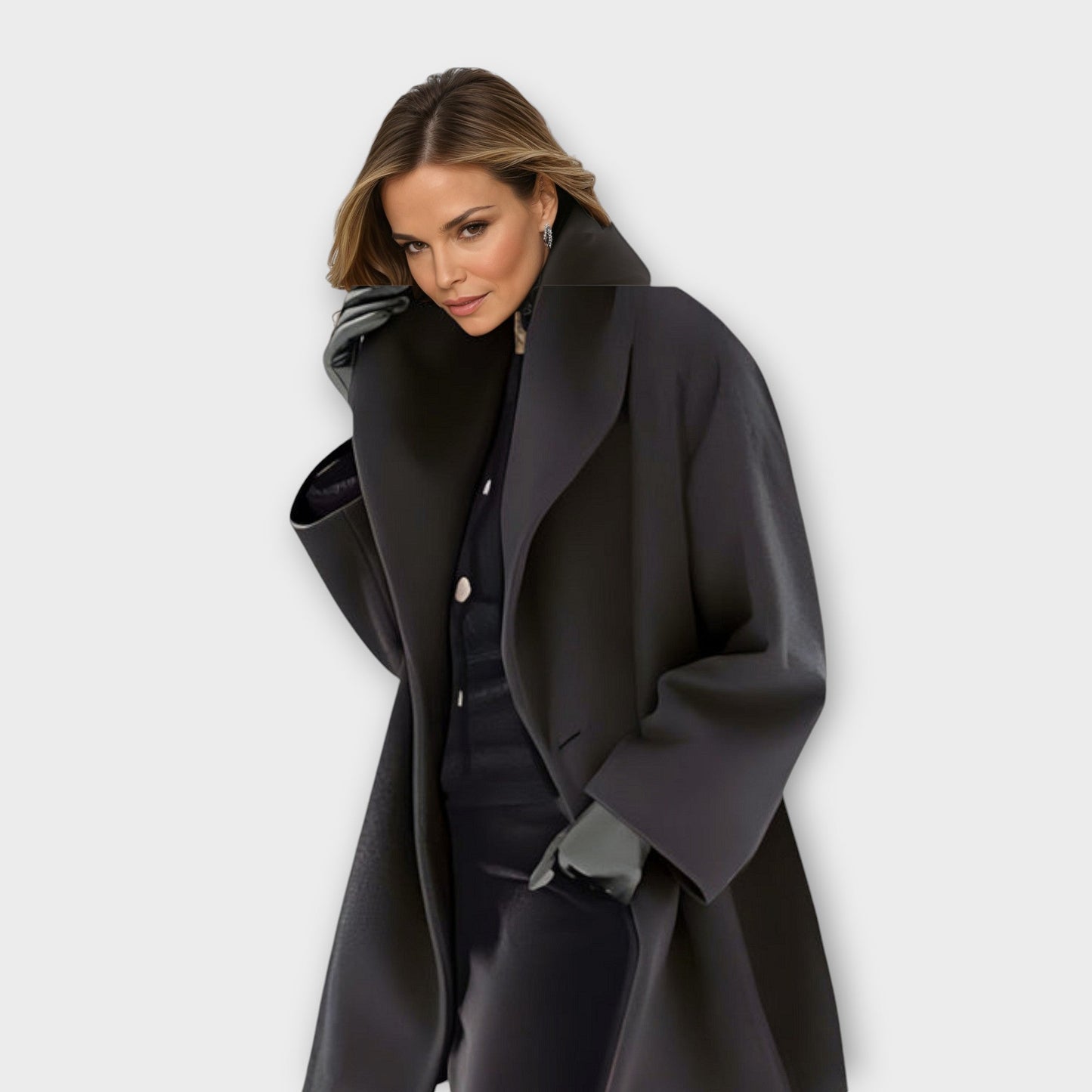 Georgette – Oversized Lapel Coat