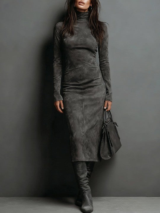 Judy – Turtleneck Bodycon Midi Dress