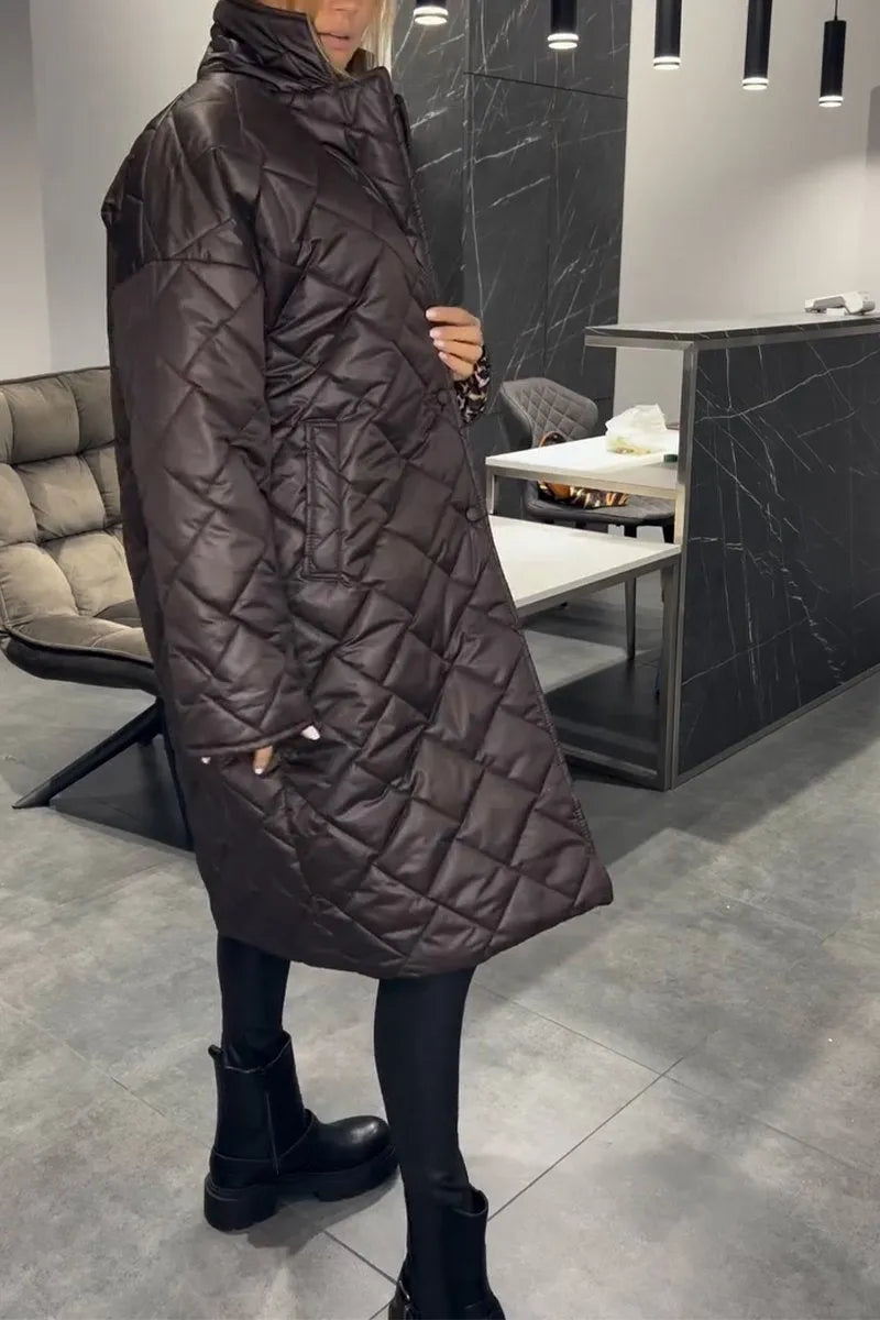 Eunice – Quilted Longline Padded Coat