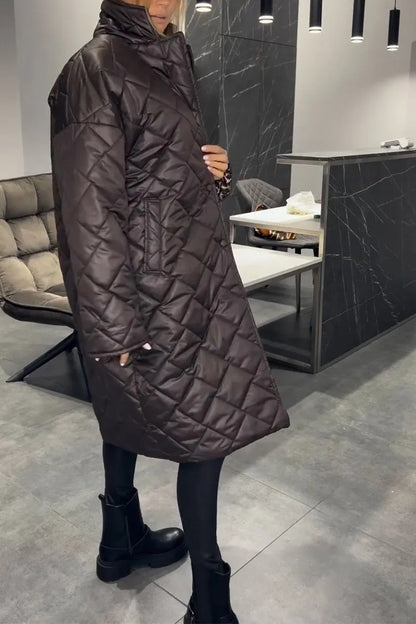 Eunice – Quilted Longline Padded Coat
