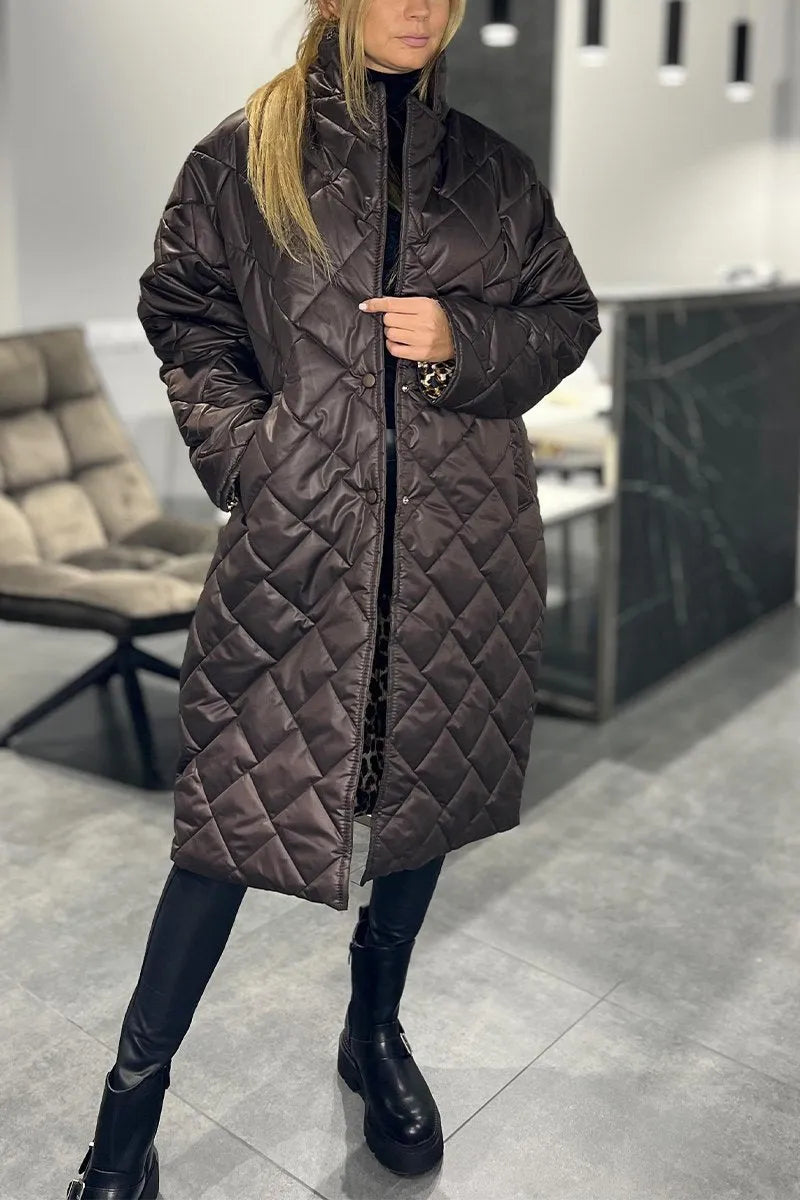 Eunice – Quilted Longline Padded Coat