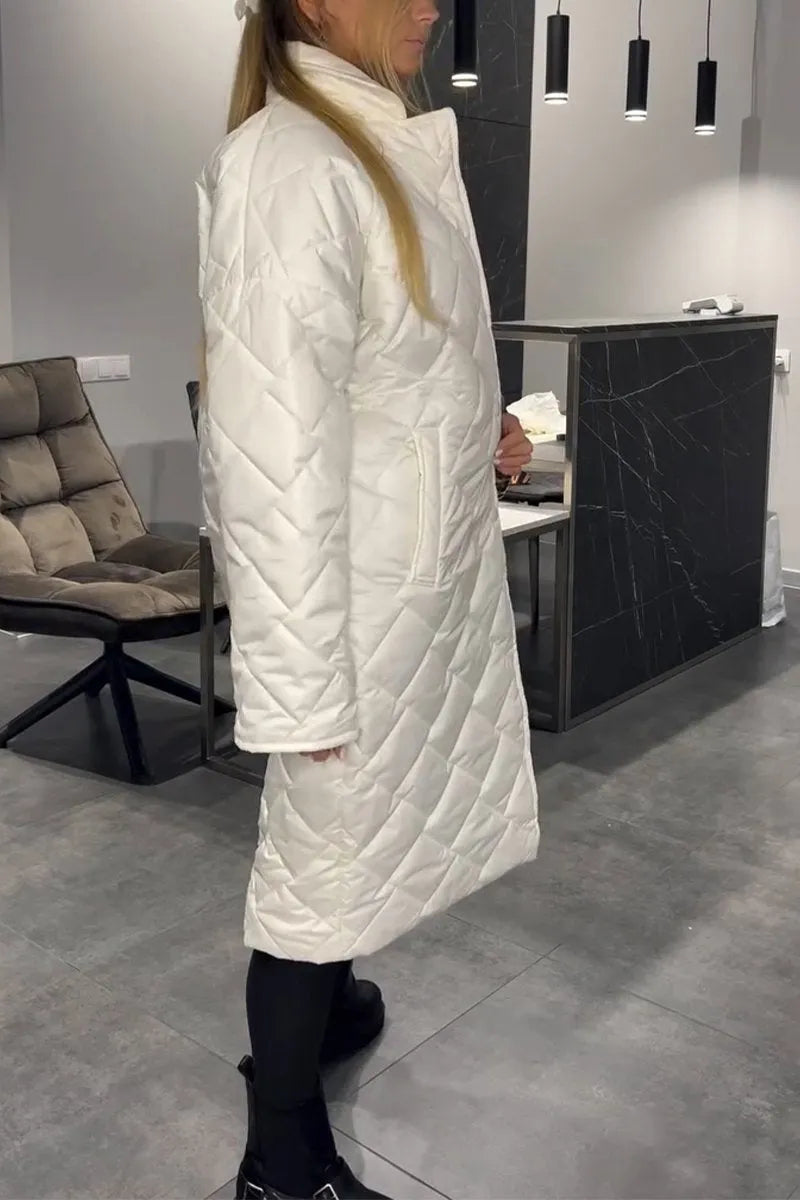 Eunice – Quilted Longline Padded Coat